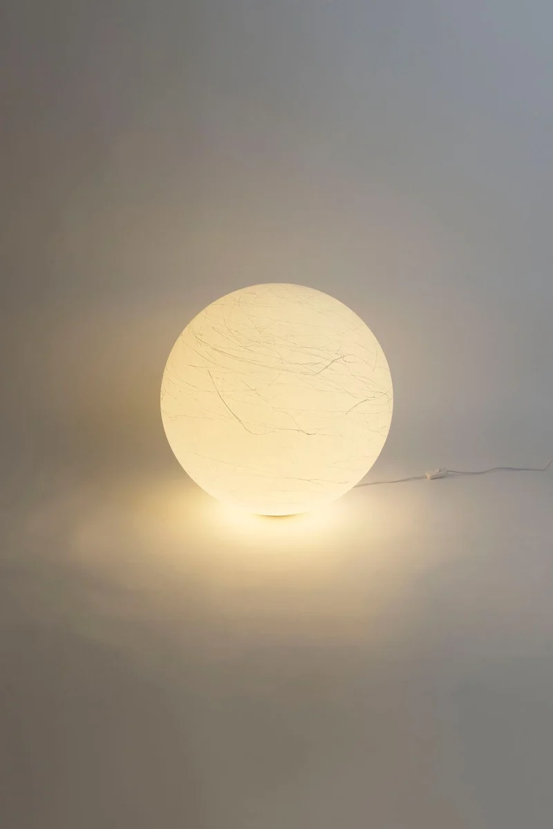 Tischlampe Moon Medium Kunststoff Rund Ø 30cm Weiß