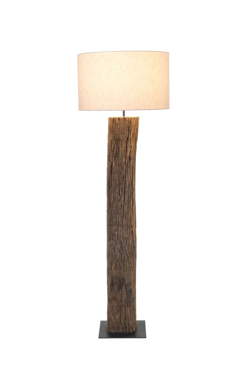 Stehlampe Montecristo Akazienholz mit Schirm Rund 177 cm