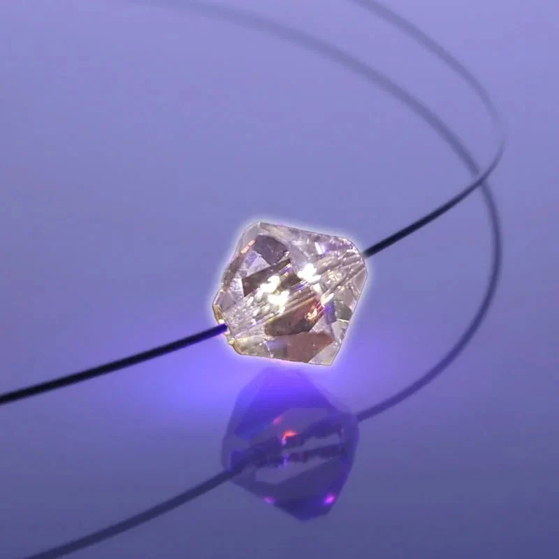 Leuchtende Halskette LED Kristall Bicone weiß mit Swarovski® Elements