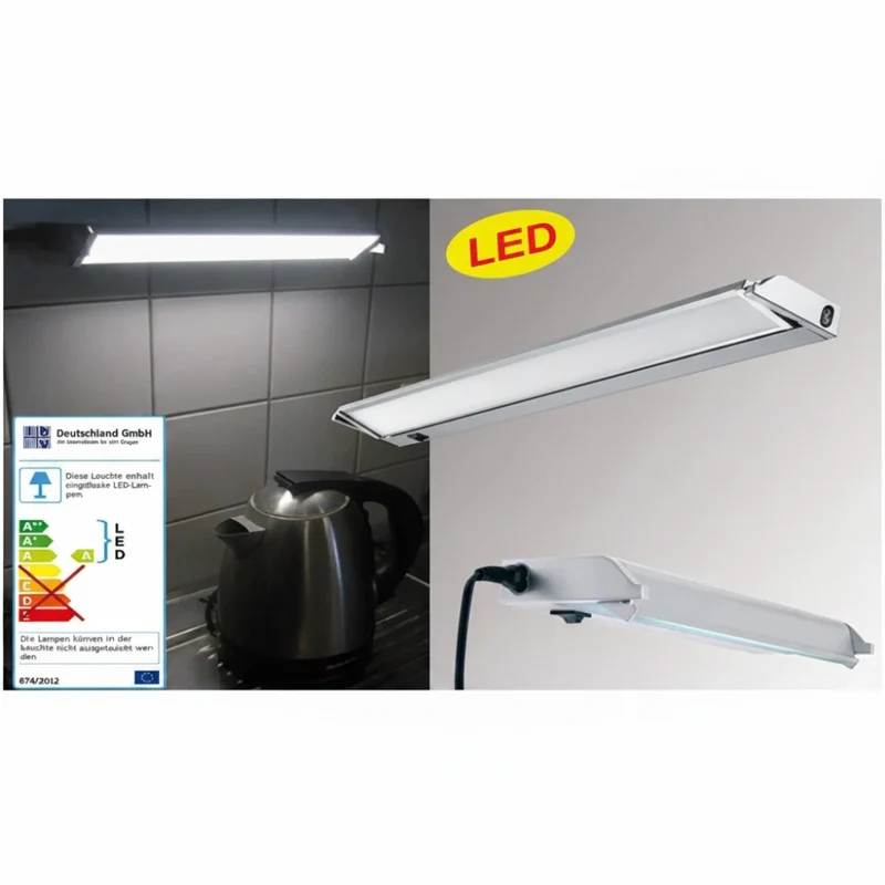 6W LED Unterbauleuchte Schwenkleuchte 57cm Alu Möblelleuchte verstellbar ibv 955006-102