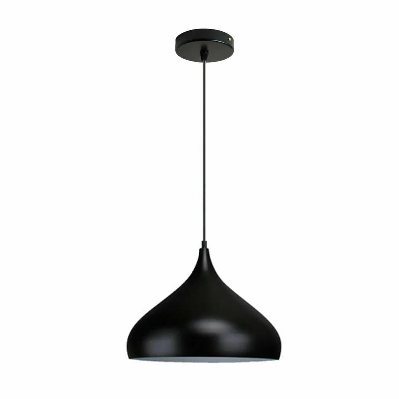 Deckenpendelleuchte Schwarz mit Lampenschirm Industrie~1815