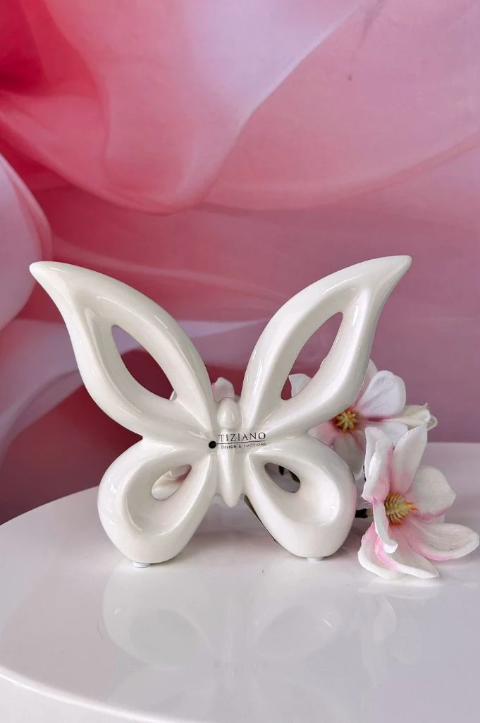 Schmetterling Lia creme-weiß