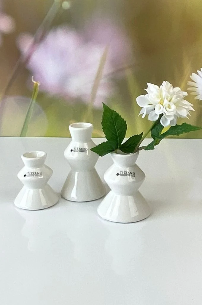Minivase Silandro creme-weiß