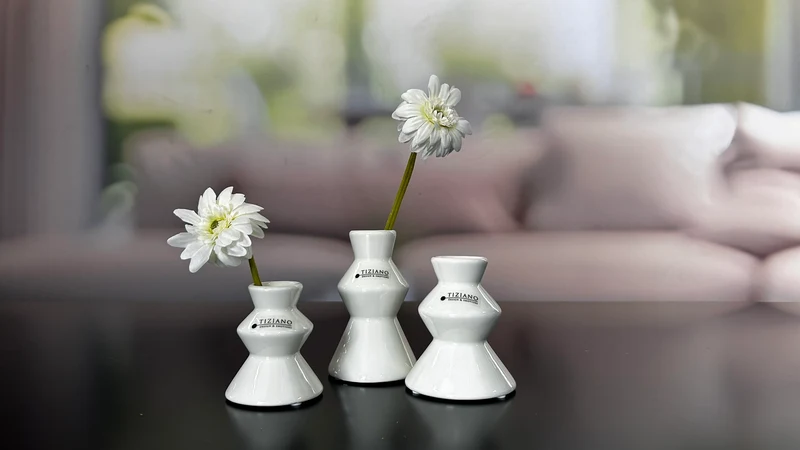 Minivase Silandro creme-weiß