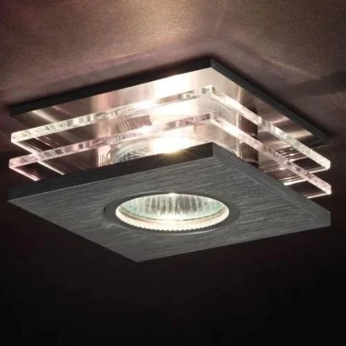 Einbaustrahler quadratisch ROVAN – GU10 / GU5.3, Aluminium, IP20