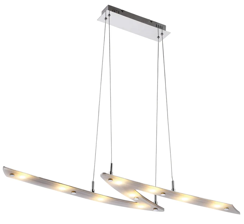 27W LED Pendelleuchte SONIC – Z-förmig, Aluminium gebürstet, warmweiß, dimmbar von Esto Leuchten