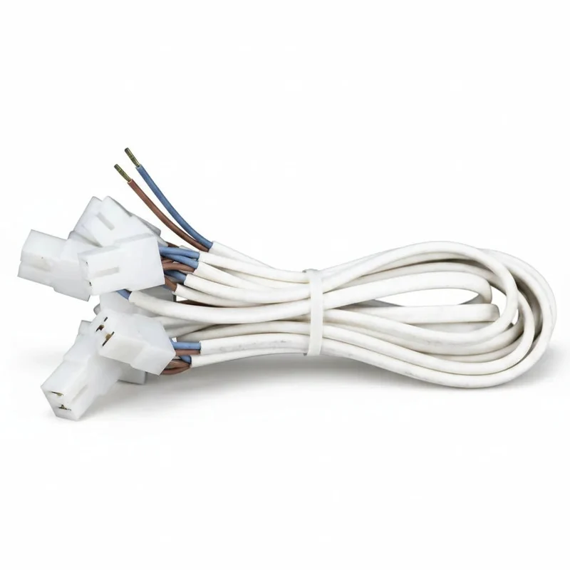 10er Kabelbaum für Einbaustrahler – 12 V Verteilerkabel mit T-Steckern, weiß