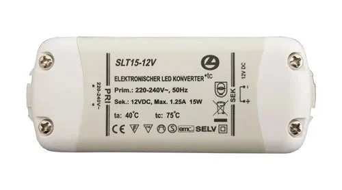 SELF LED Trafo SLT15-12V – 15 W, 12 V DC, inkl. 6-fach Verteiler (Konstantspannung)
