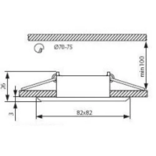 Kanlux EVIT CT Deckeneinbauleuchte – quadratischer MR16 Einbaurahmen Aluminium
