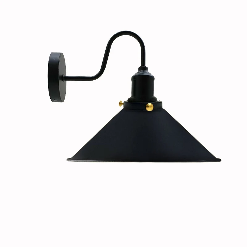 Retro Wandlampe mit Schwanenhals & Metall E27 ~1796