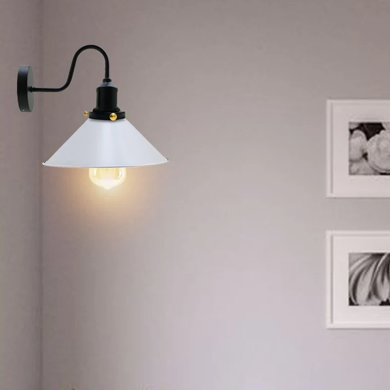 Retro Wandlampe mit Schwanenhals & Metall E27 ~1796