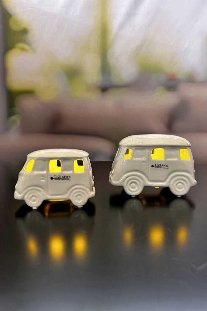 Deko Bus Caso LED creme-weiß