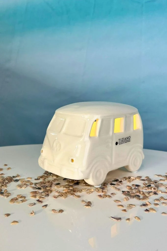 Deko Bus Caso LED creme-weiß