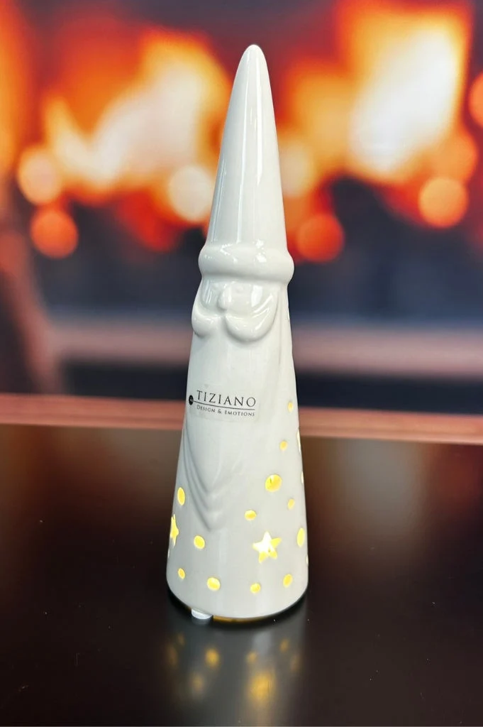 Deko Figur Santa Tinello LED weiß-creme