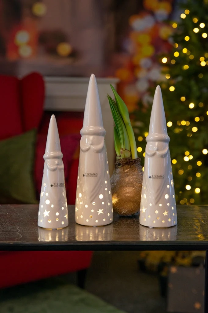 Deko Figur Santa Tinello LED weiß-creme