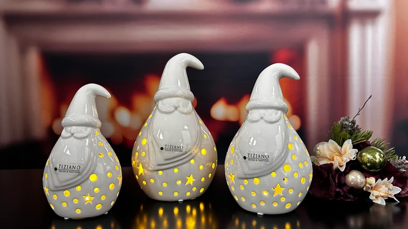 Santa Tinello LED rund creme-weiß