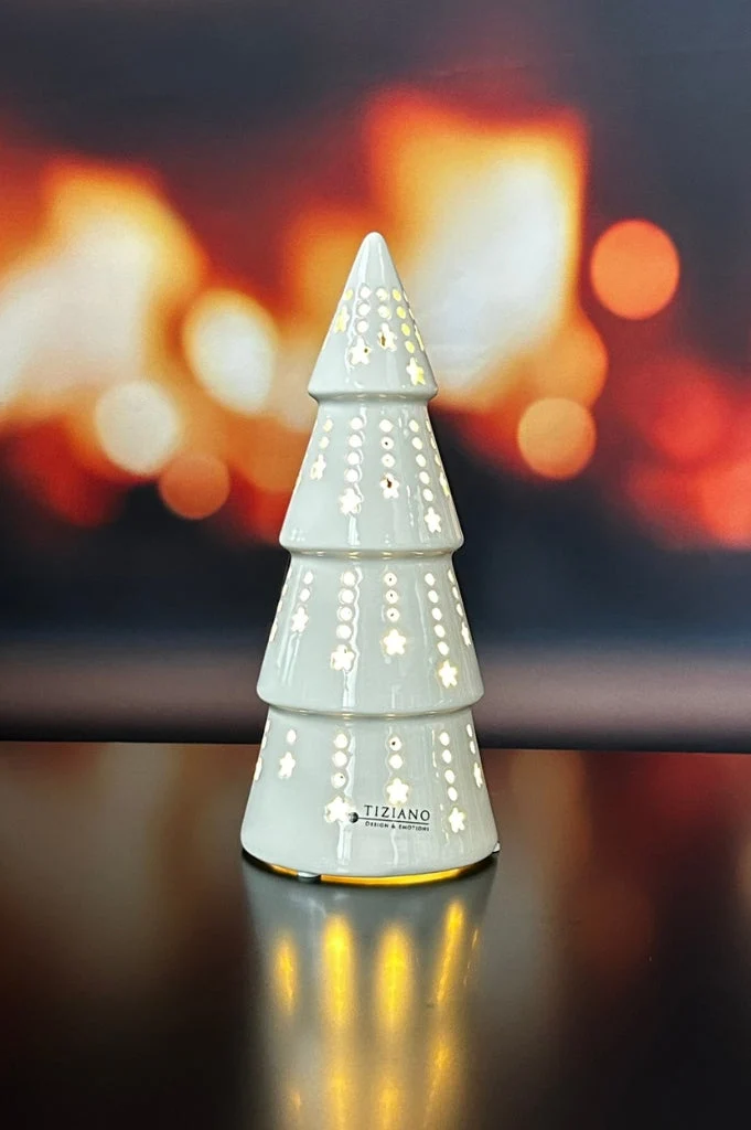 Dekobaum Calante LED creme-weiß