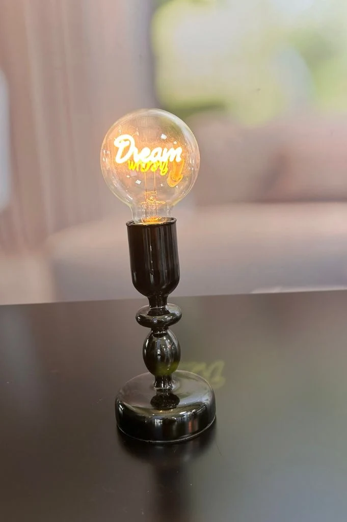 Dekolicht Savazza 27cm Glas schwarz Motiv Dream