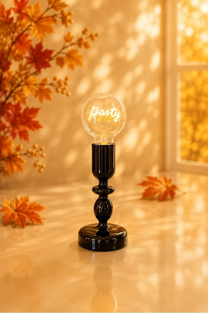Dekolicht Savazza 27cm Glas schwarz Motiv Party
