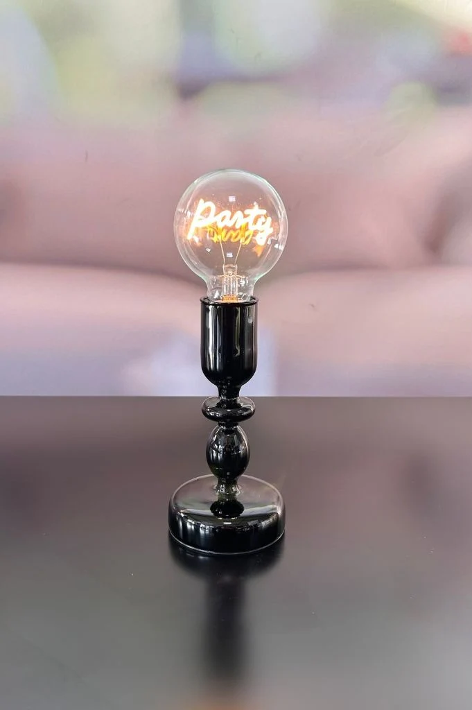 Dekolicht Savazza 27cm Glas schwarz Motiv Party