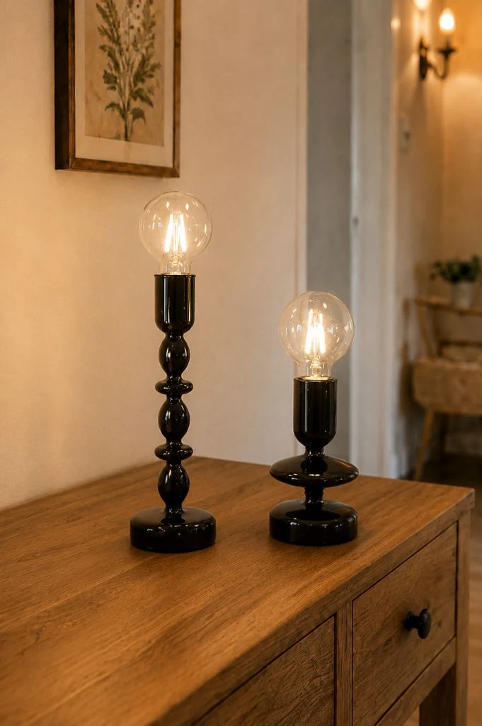 Dekolicht Savazza LED 38cm Glas schwarz