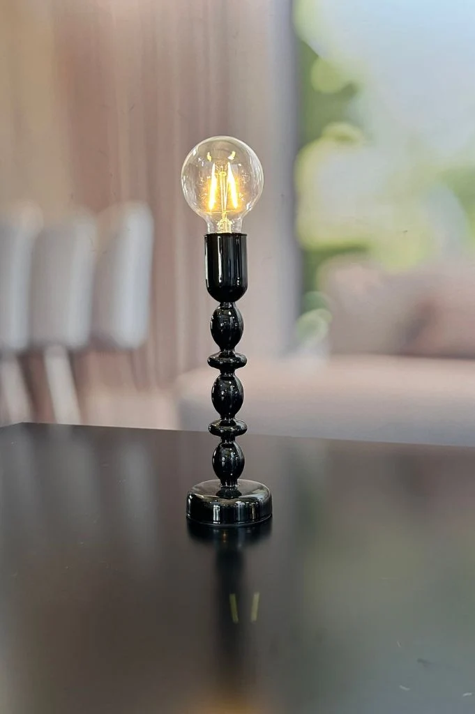 Dekolicht Savazza LED 38cm Glas schwarz