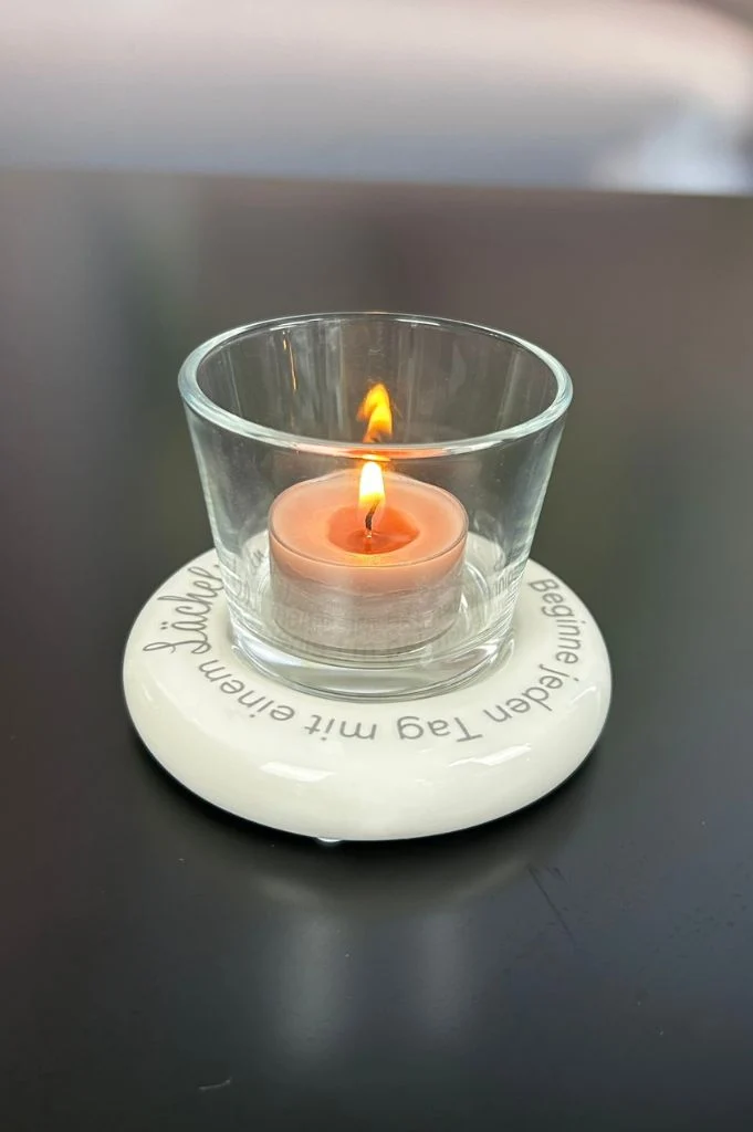 Dekolicht Lumina 10cm Schrift Beginne jeden Tag...+Visco