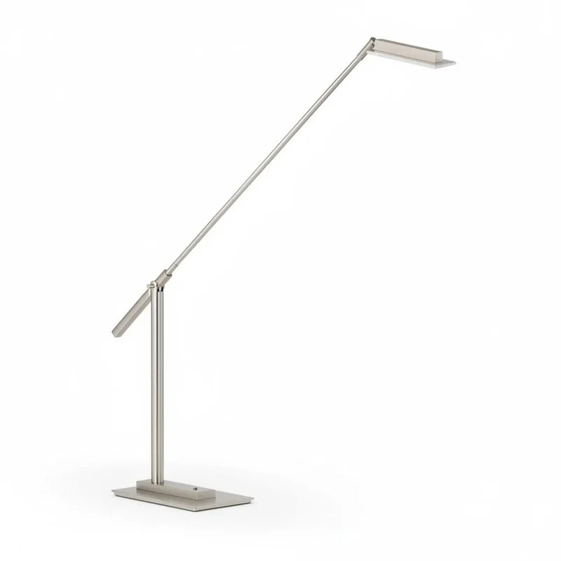 Honsel LODER LED Schreibtischleuchte dimmbar – 6,5W, Nickel matt, Made in Germany