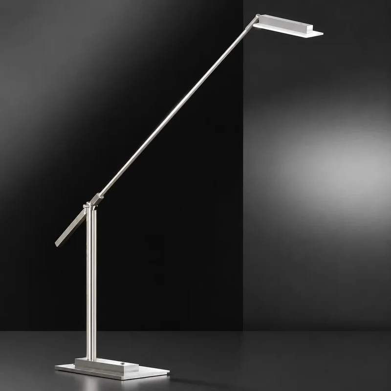 Honsel LODER LED Schreibtischleuchte dimmbar – 6,5W, Nickel matt, Made in Germany