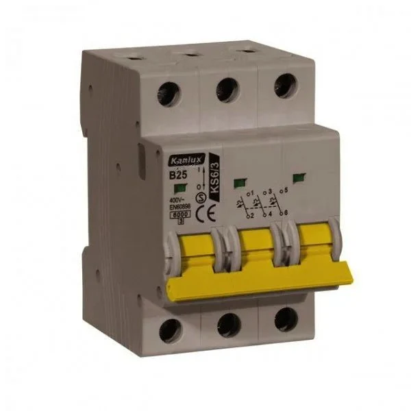 B25 /3 Sicherungsautomat Leitungsschutzschalter B25 A Sicherung Automat 3 Polig / 4454 | Kanlux S.A