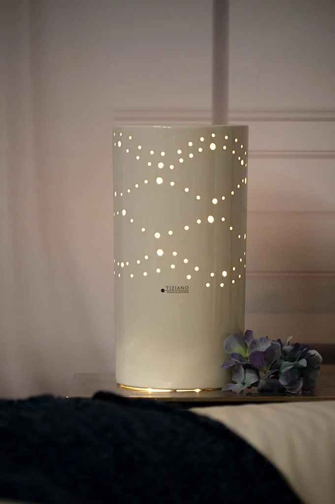 Lampe Lichtsäule Separio weiß-creme