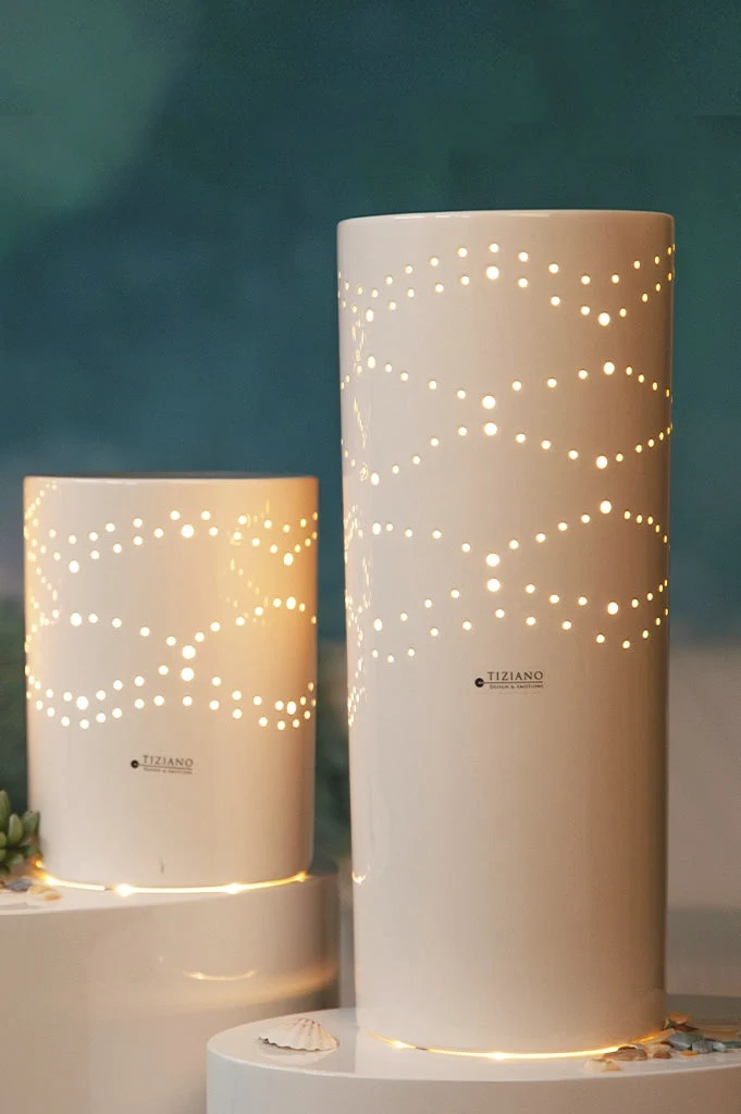 Lampe Lichtsäule Separio weiß-creme