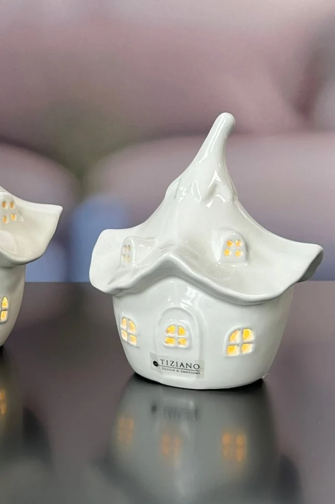 Deko Haus Bobelli creme-weiß LED