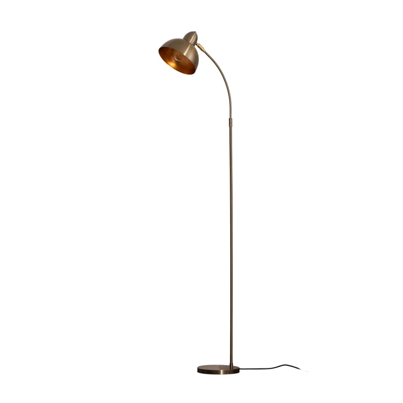 B-Ware Stehleuchte Lampe Varzan Metall gold Leuchte Lampe Beleuchtung E27 LED 162 cm