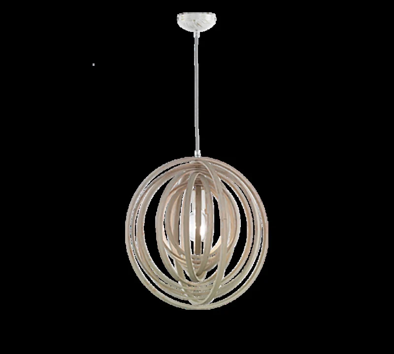 B-Ware Trio Lighting Hängeleuchte Hängeleuchte Lampe Leuchte Boolan Bambusschirm hellgr