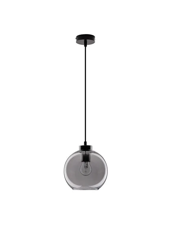 B-Ware Nova Luce Pendelleuchte Hängeleuchte PALMER E27 LED Schwarz dimmbar Glas Ø 20cm