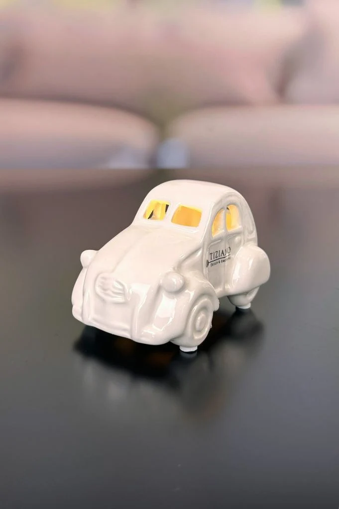 Set Auto Ente Milo+Wohnwagen Casina creme-weiß