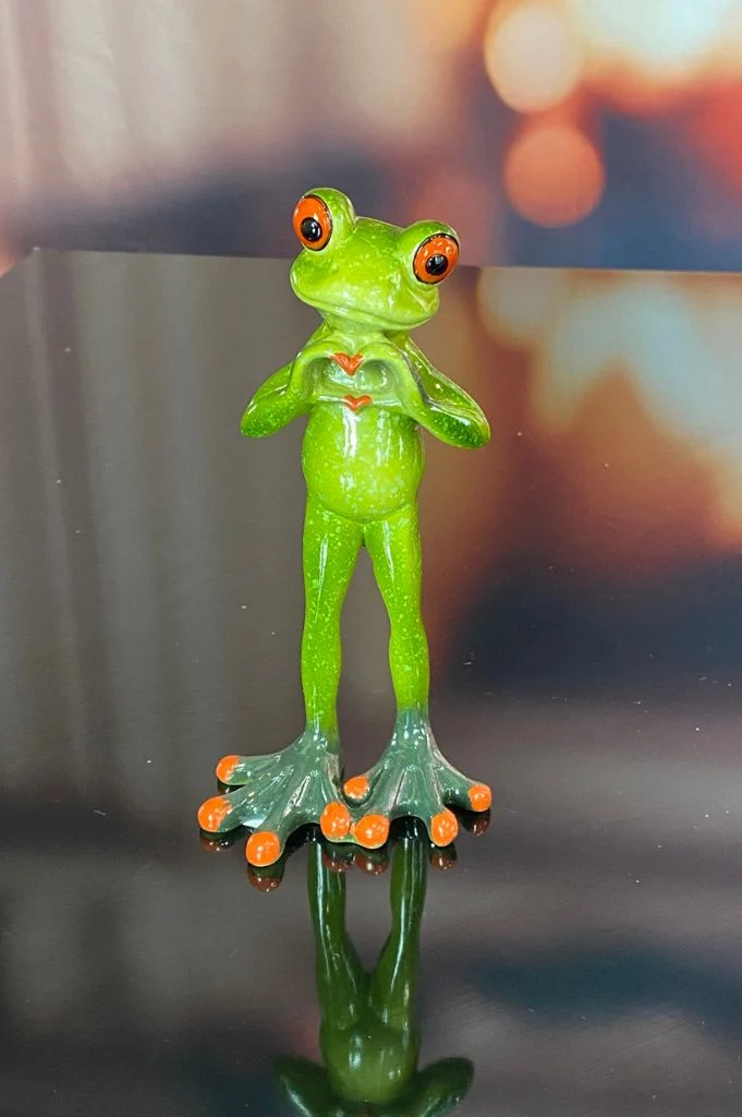 Deko Frosch Fridolin stehend hellgrün