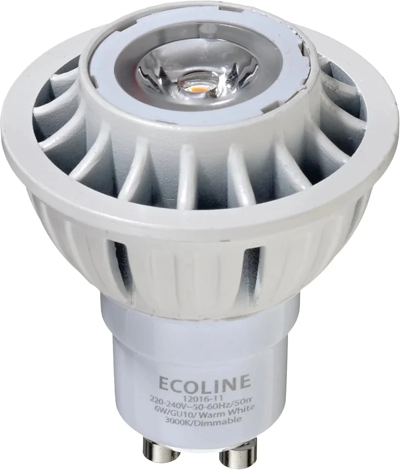 LED GU10 6W dimmbar – warmweiß 3000K – 250lm – 30° – Ecoline