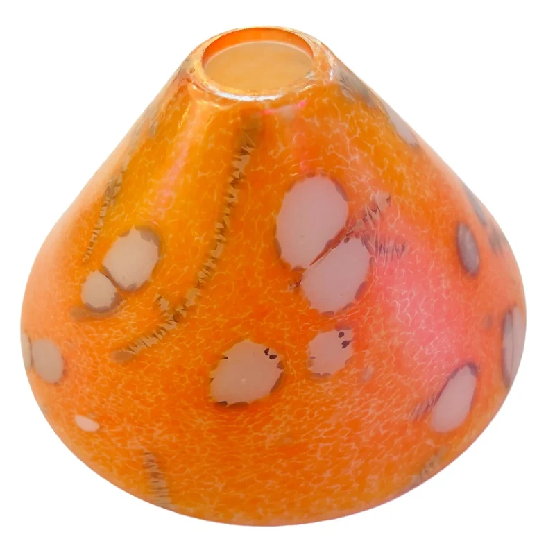 Bruck Lampenglas Ersatzglas – handbemalter Glas-Lampenschirm in Orange Perlmutt
