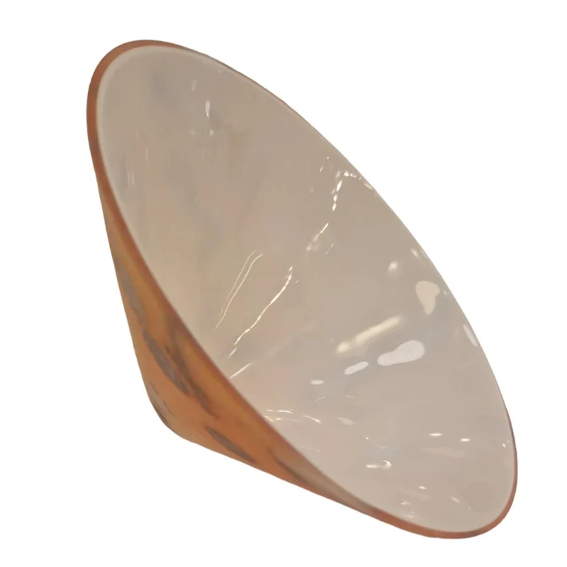 Bruck Lampenglas Ersatzglas – handbemalter Glas-Lampenschirm in Orange Perlmutt