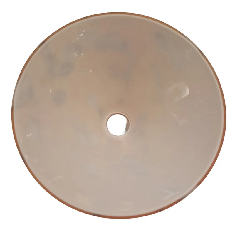 Bruck Lampenglas Ersatzglas – handbemalter Glas-Lampenschirm in Orange Perlmutt