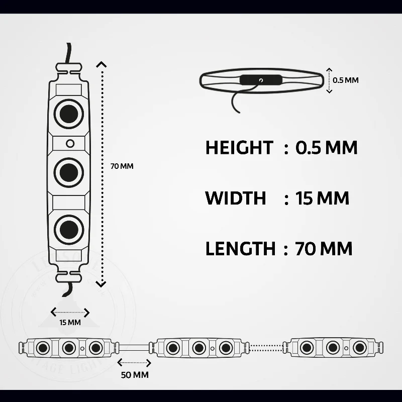10x LED Module 12V Grün IP65 Ideal für Werbeschilder ~1749