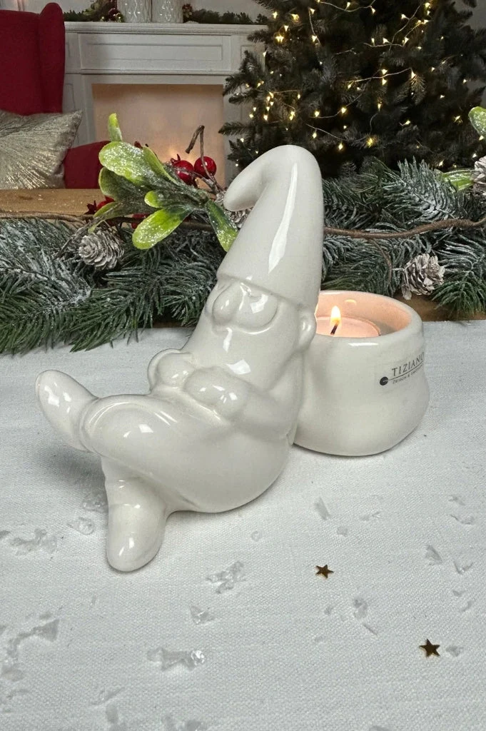 Santa Claudius mit Licht creme-weiß