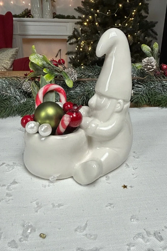Santa Claudius mit Licht creme-weiß
