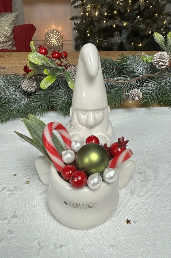 Santa Claudius mit Licht creme-weiß