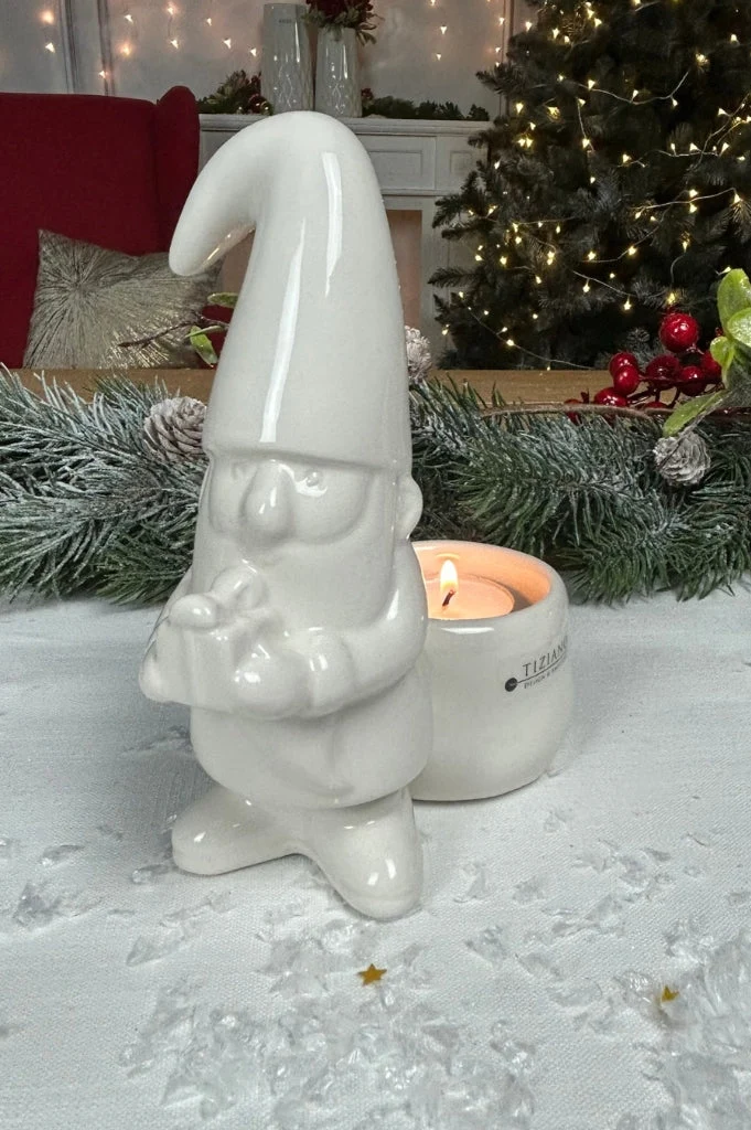 Santa Claudius mit Licht creme-weiß