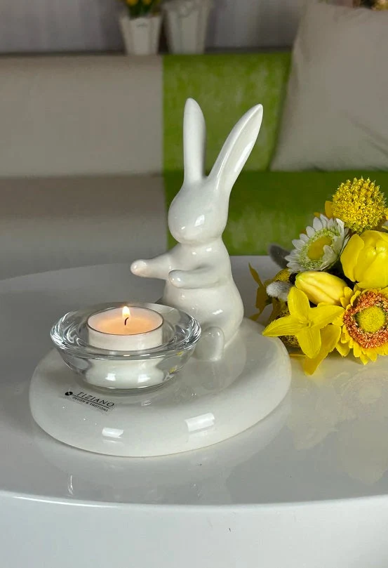 Dekolicht Fabrio 14cm sitzend creme-weiß