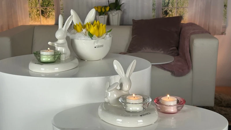Dekolicht Fabrio 14cm sitzend creme-weiß