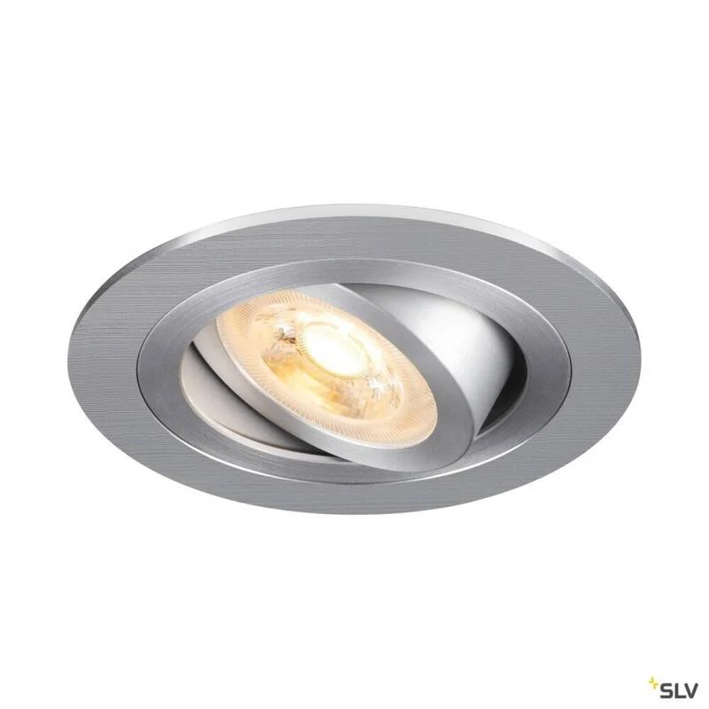 B-Ware SLV 1007376 NEW TRIA 75 LED Einbauleuchte Downlight Aluminium rund dimmbar